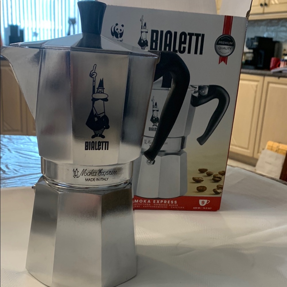 Bialetti Silver Moka Express Stovetop Coffee Maker